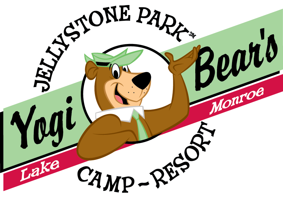 Jellystone Park logo IN Lake Monroe white